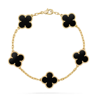 Bratara Alhambra Cu Flori Onyx