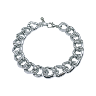 Bratara Cu Zale Mari Incrustrata Cu Cristale Zirconia