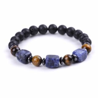 Bratara - Lava, Ochi de Tigru, Lapis si Hematit