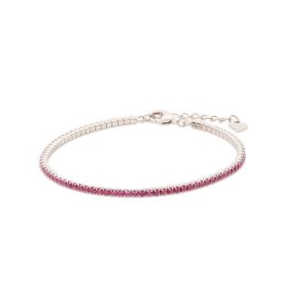 Bratara Tennis Argint Fucsia