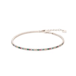 Bratara Tennis Argint Multicolora