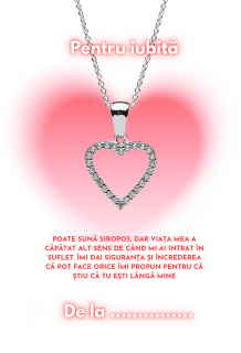 Cartonas personalizat cu mesaj si fotografie ,   Emotie in cutia de bijuterii - Pentru iubita