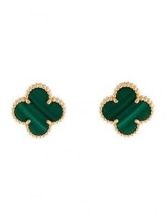 Cercei Alhambra cu Piatra Semipretioasa Verde