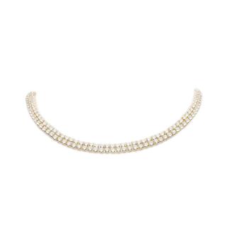 Chocker Tennis Dublu Auriu