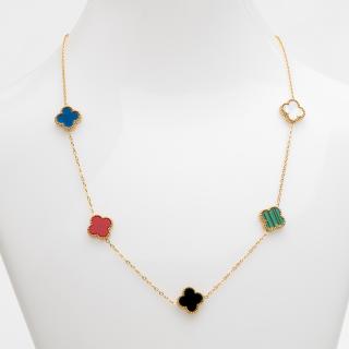 Colier Alhambra Cu 5 Flori Multicolore