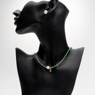 Colier Green Handmade Cu Perla Naturala