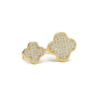 Inel Gold Double Flower Alhambra