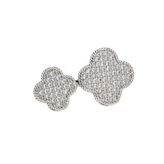 Inel Silver Double Flower Alhambra