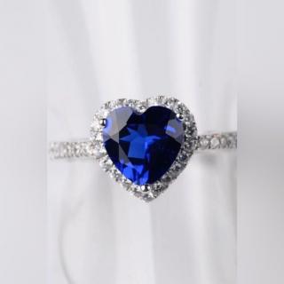 Inel Stralucitor Pandora Style Blue Saphire