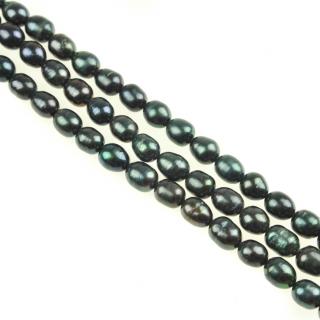 Margele de Perle de Apa Dulce Negru 6-7 mm