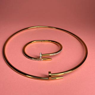 Set Bijuterii CUI Auriu Placat Cu Aur De 14k