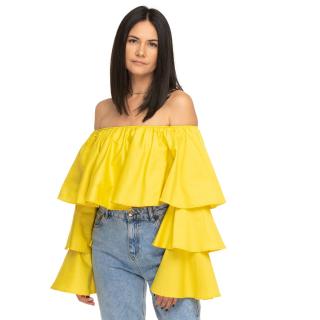 Top Galben Ruffle Mania