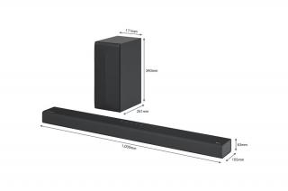 Soundbar LG S65Q 3.1 420W Bluetooth, Subwoofer Wireless, HDMI, USB, Negru