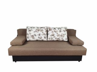 Canapea extensibila  Amalia,195x92x90cm,maro cu negru