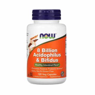 8 Billion Acidophilus  Bifidus, Now Foods, 120 capsule