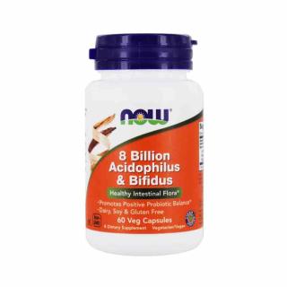 8 Billion Acidophilus  Bifidus, Now Foods, 60 capsule