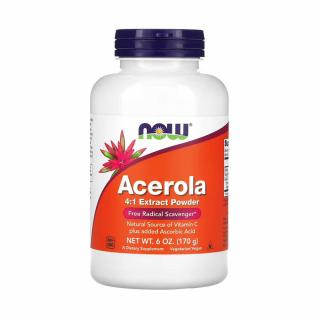 Acerola 4:1 Extract Powder, Now Foods, 170g