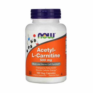 Acetyl L-Carnitine, 500mg, Now Foods, 100 capsule