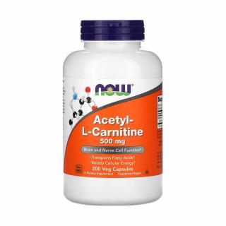 Acetyl L-Carnitine, 500mg, Now Foods, 200 capsule