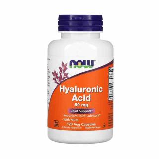 Acid Hialuronic, Hyaluronic Acid cu MSM, 50mg, Now Foods, 120 capsule