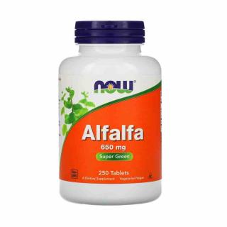 Alfalfa (Lucerna) 10 Cereale, 650mg, Now Foods, 250 tablete