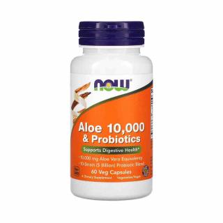 Aloe 10,000  Probiotics, Now Foods, 60 capsule