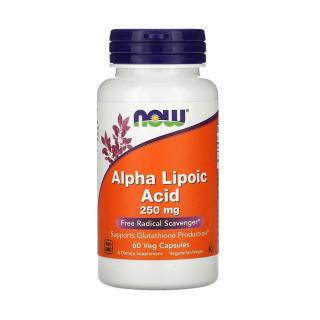 Alpha Lipoic Acid ALA, 250mg, Now Foods, 60 capsule