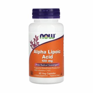 Alpha Lipoic Acid ALA With Vitamins C  E, 100mg, Now Foods, 60 capsule