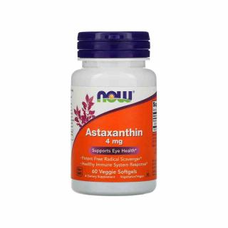 Astaxanthin, (Antioxidant), 4 mg, Now Foods, 60 softgels