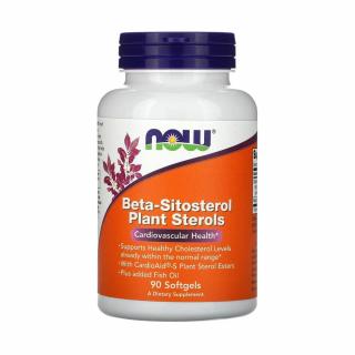 Beta Sitosterol Plant Sterols (Colesterol), Now Foods, 90 softgels