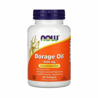Borage Oil, (Limba Mielului), 1000 mg, Now Foods, 60 softgels