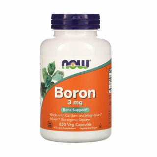 Boron (Bor) Mineral, 3 mg, Now Foods, 250 capsule