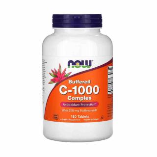 C-1000 Vitamina C Buffered (Tamponata) cu Bioflavonoide 250mg, Now Foods, 180 tablete