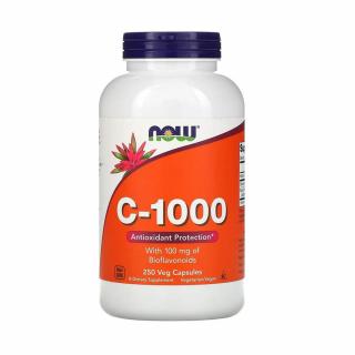 C-1000 Vitamina C cu Bioflavonoide 100mg, Now Foods, 250 capsule