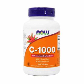 C-1000 Vitamina C with Rose Hips  Bioflavonoids, Now Foods, 100 tablete