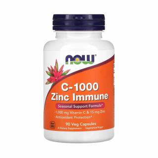 C-1000 Zinc Immune, Vitamin C  Zinc, Now Foods, 90 capsule