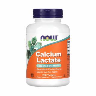 Calcium Lactate (Calciu Lactic), Now Foods, 250 tablete