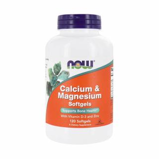 Calcium  Magnesium with Vit D and Zinc, Now Foods, 120 softgels