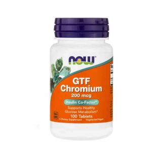 Chromium GTF, Crom 200mcg, Now Foods, 100 tablete