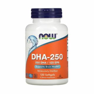 DHA-250, Omega 3, Now Foods, 120 softgels