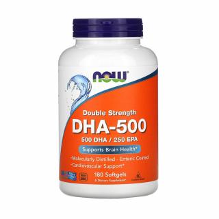 DHA-500 Omega 3, 500 DHA   250 EPA, Now Foods, 180 softgels