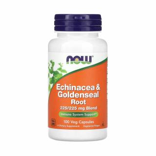 Echinacea  Goldenseal Root, 225 mg, Now Foods, 100 capsule