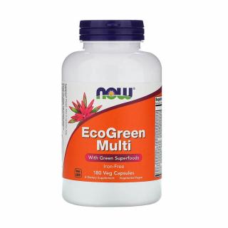 EcoGreen Multi, Iron-Free, Now Foods, 180 capsule