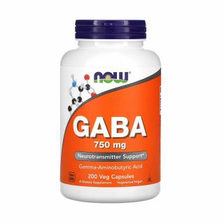 GABA (Relaxarea Sistemului Nervos), 750mg, Now Foods, 200 capsule