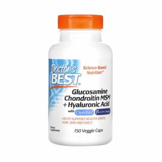 Glucosamine Chondroitin MSM + Hyaluronic Acid, Doctor s Best, 150 capsule