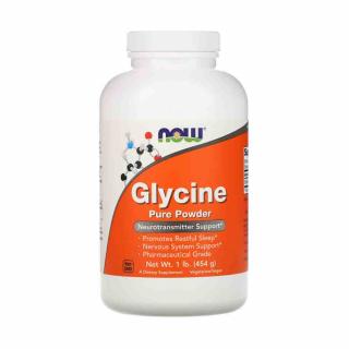 Glycine, Pure Powder (Glicina), Now Foods, 454g