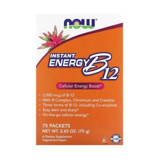 Instant Energy B12, 2,000 mcg, NOW Foods, 75 pliculete