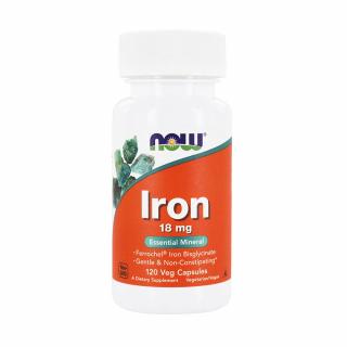 Iron (Fier), 18 mg, Now Foods, 120 capsule