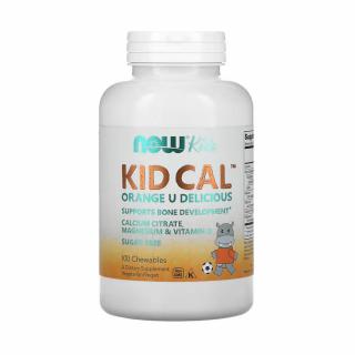 Kid Cal, Calciu, Magneziu si Vitamina D, NOW Foods, 100 drajeuri