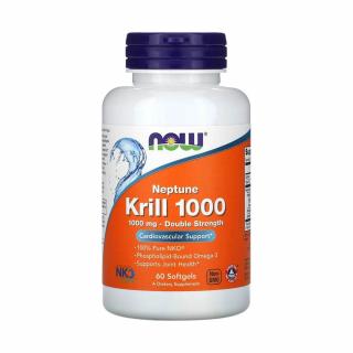 Krill Oil Neptune (Ulei Krill) NKO  , 1000mg, Now Foods, 60 softgels
